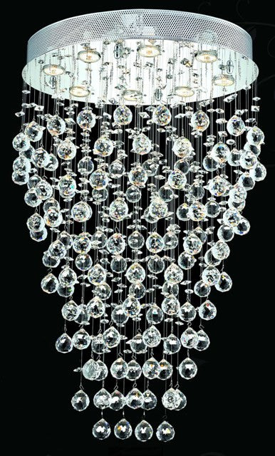 8 light Galactic Crystal Chandelier chrome plated