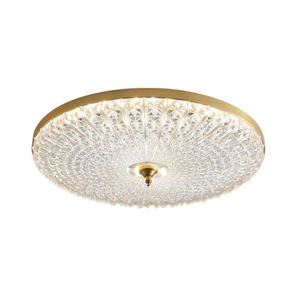 Round Sparkle Glass LED Flush Ceiling Light