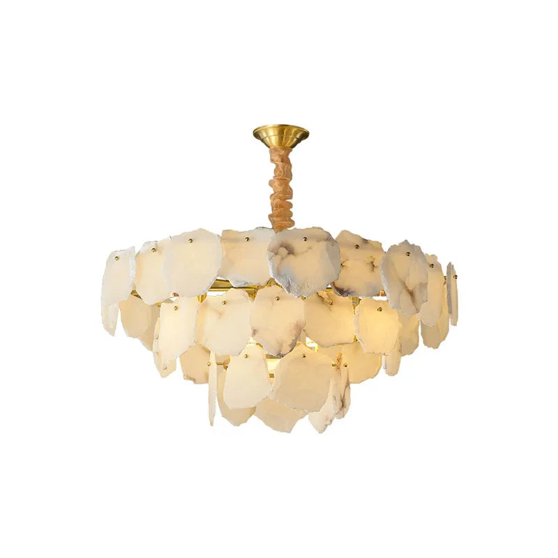 3-Tier Natural Marble Modern Chandelier