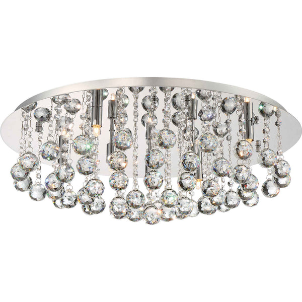 Polished Chrome 25.5-Inch Seven-Light Flush Mount