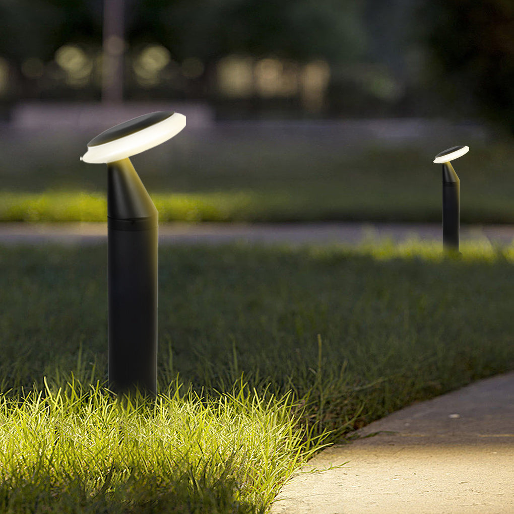 Waterproof Round Mushroom LED Black Modern Pathway Lights Lawn Lamp