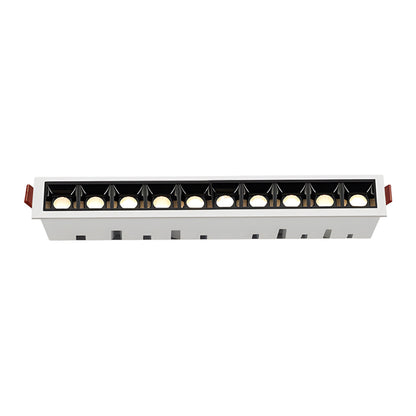 Modern LED Linear Recessed Ceiling Downlight, 1/2/5/10/15-Light