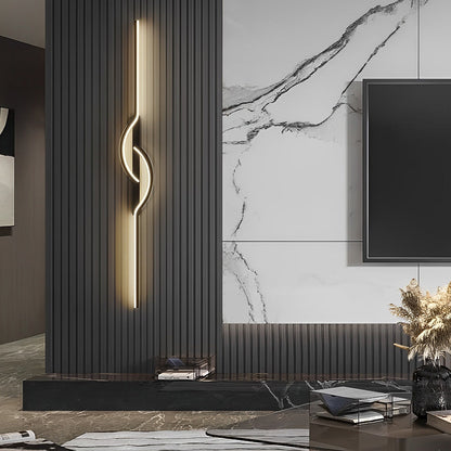 Strip Creative Stepless Dimming 3 Step Dimming Black Modern Wall Lamp