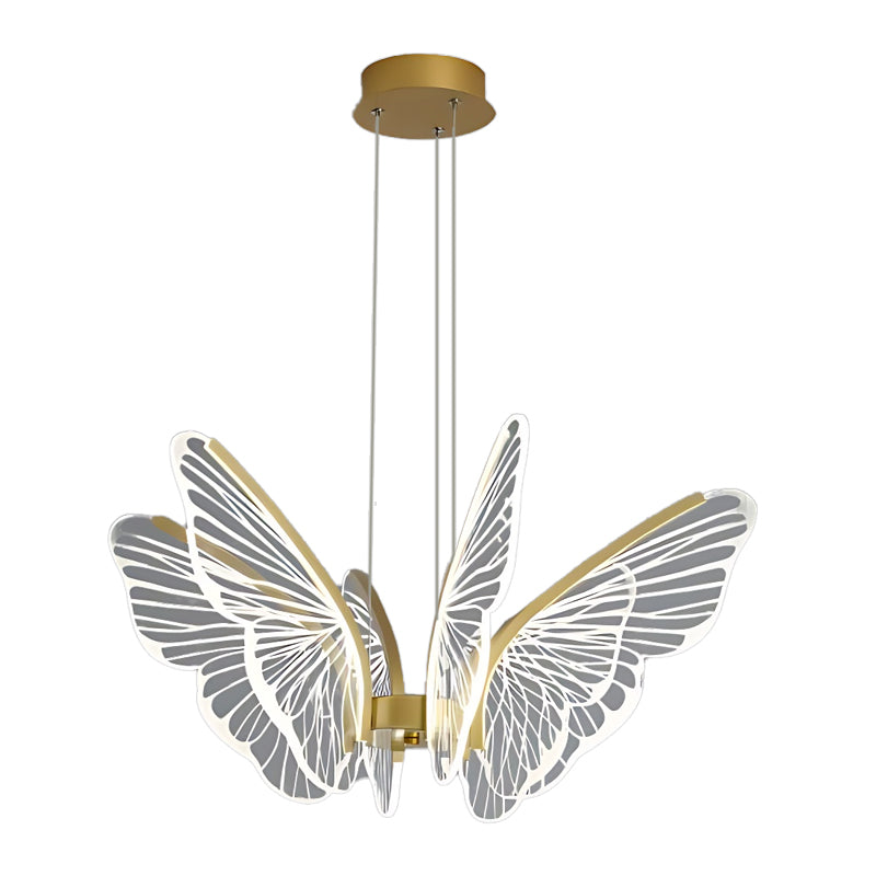 Butterflies LED Dimmable with Remote Control Modern Chandelier Hanging Lamp