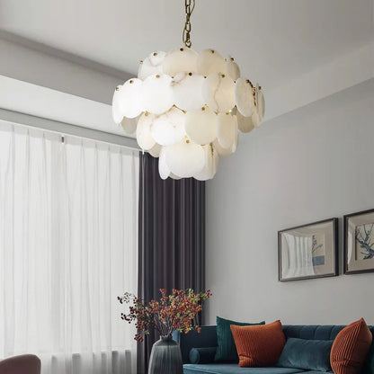 Moonshade Natural Marble Modern Chandelier