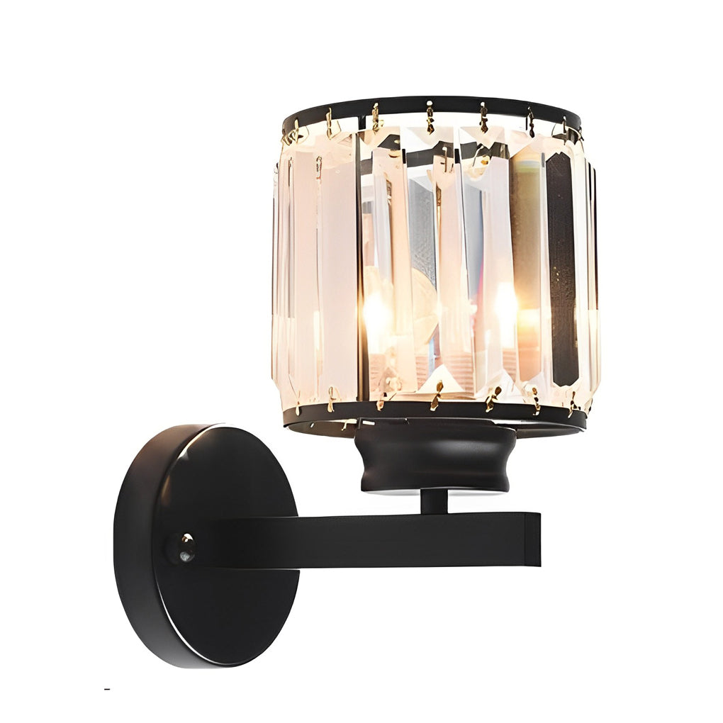 Creative Round Crystal Glass Postmodern Wall Lamp Plug in Wall Sconce Lighting