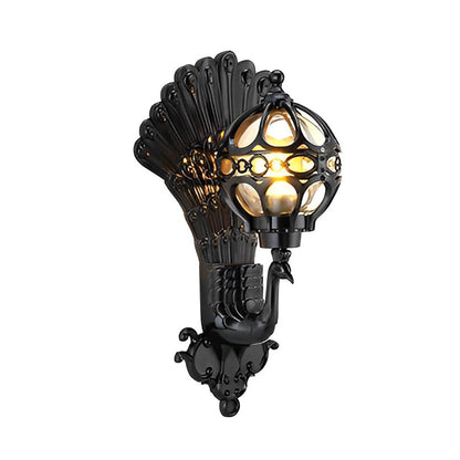 Waterproof Retro Peacocks Aluminum European Style Outdoor Wall Light