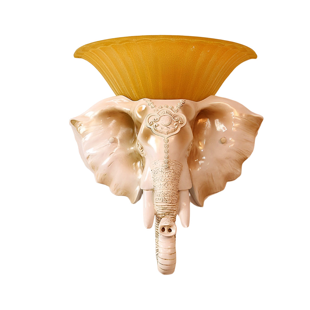 Cartoon Resin Elephant Shape Luxury European Style Wall Sconces Lighting