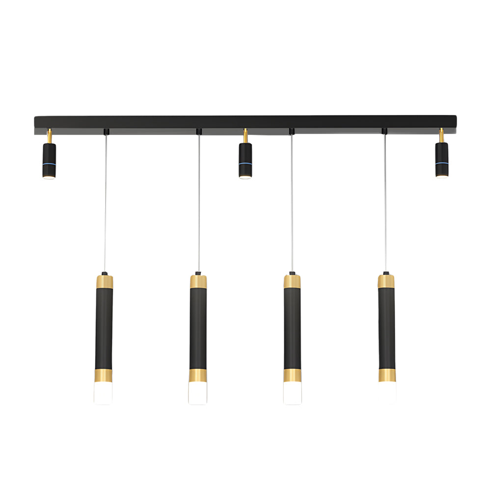 Minimalist Linear Strip 3 Step Dimming Modern Dining Chandelier Spotlight