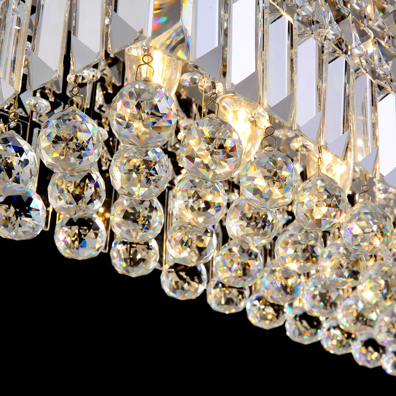 Crystal Kitchen Rectangle Chandelier 47"