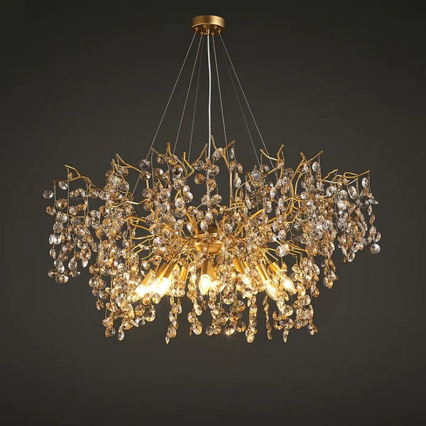 Luxury Crystal Chandelier Lighting, Large Kitchen Light Fixtures 39.4" D