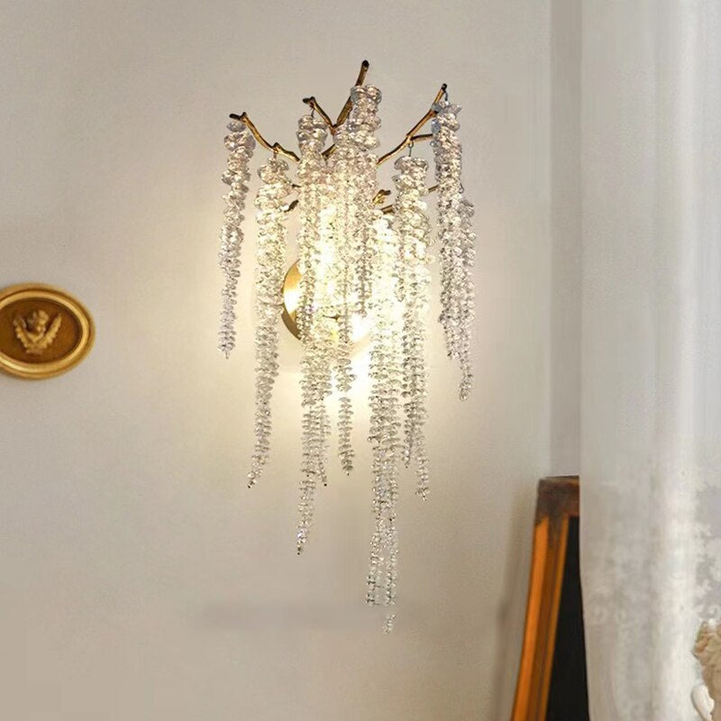 Albero Crystal Tassel Sconce