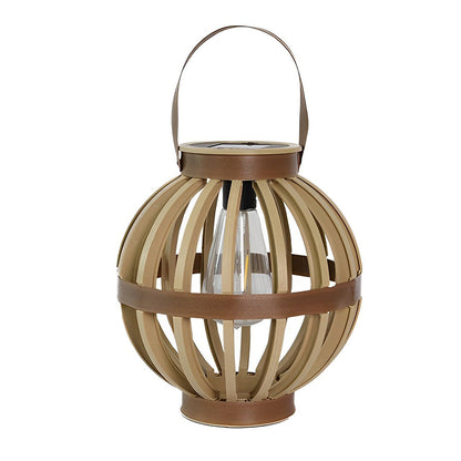 Portable PP Rattan Craft Waterproof LED Modern Solar Outdoor Lanterns