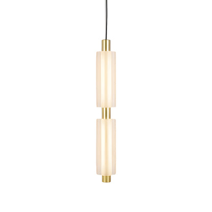 1/2/3 Heads Acrylic Cylinder Pendant Lights: Modern Hanging Lamp in Gold/Black