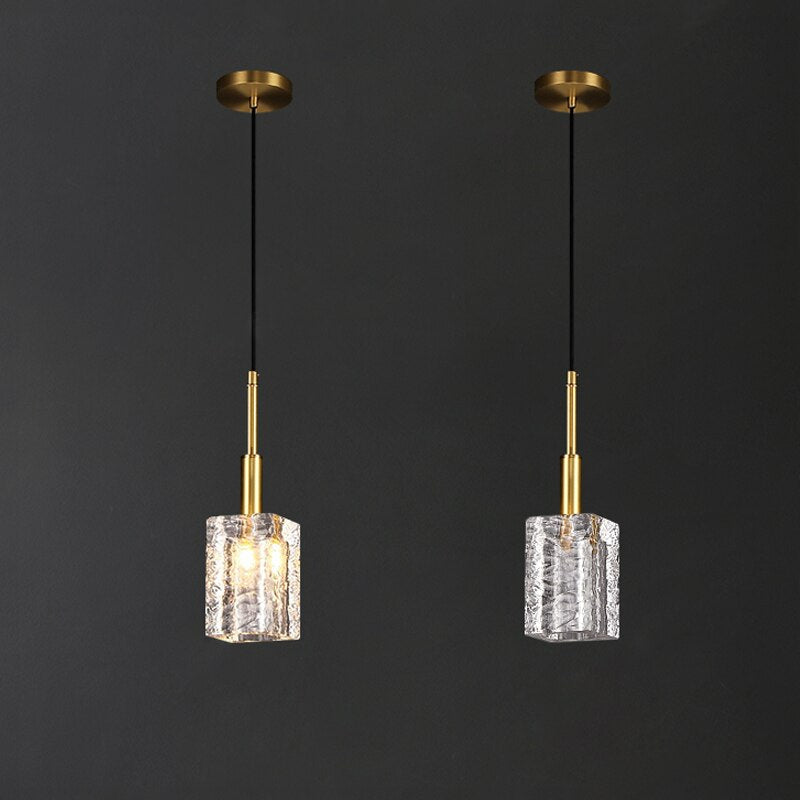 Copper & Crystal Pendant Lights For Kitchen