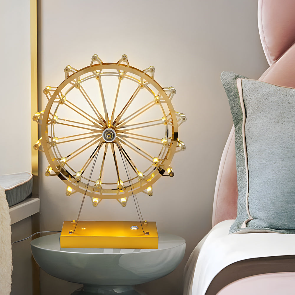 Vintage Ferris Wheel Table Lamp with Integrated LED