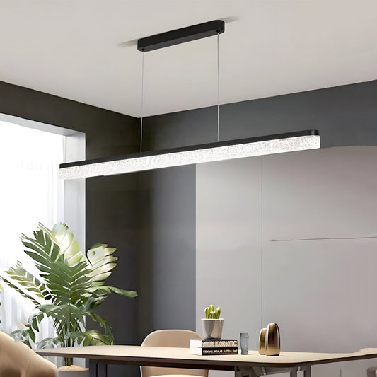 1 Light 47.24-In Island Light Dimmable Black Linear Pendant Light