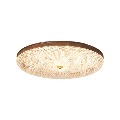 Round Acrylic LED Dimmable with Remote Control Retro Ceiling Lights Fixture