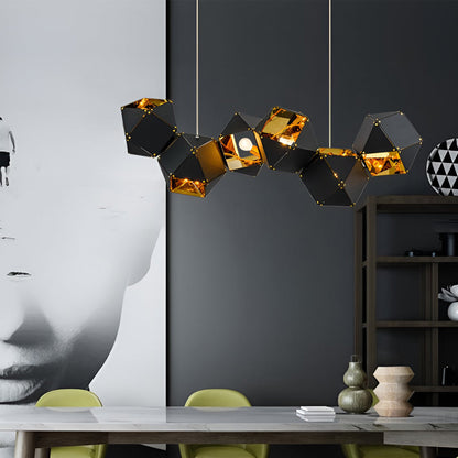 6 Heads Geometric Creative Polygonal Postmodern Chandelier Pendant Light