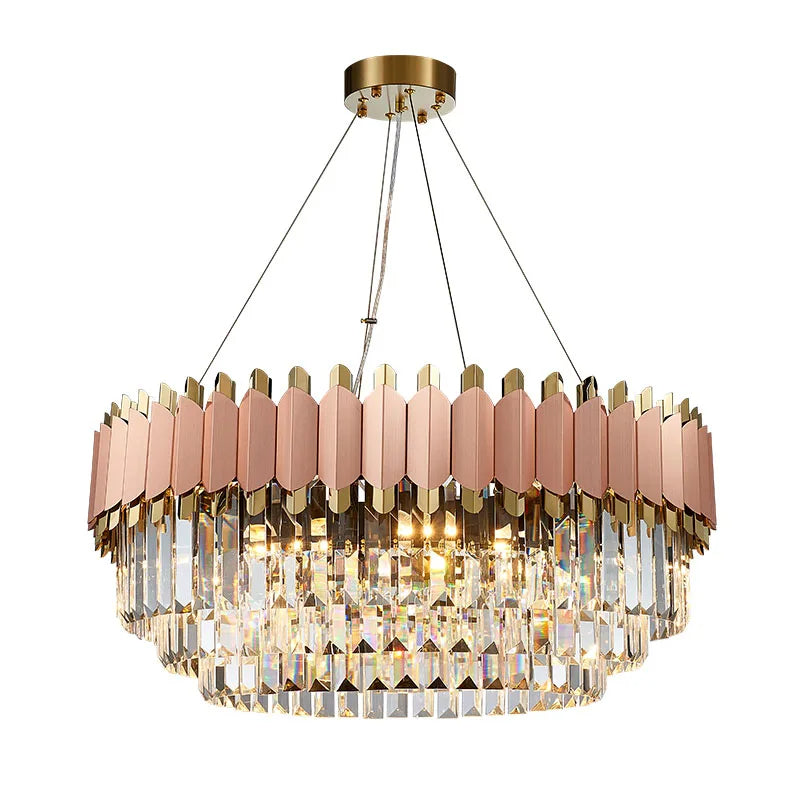 Gio Rose Gold Modern Chandelier