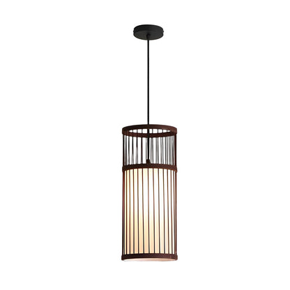 Creative Minimalist Bamboo Hand Woven LED Retro Modern Pendant Lights