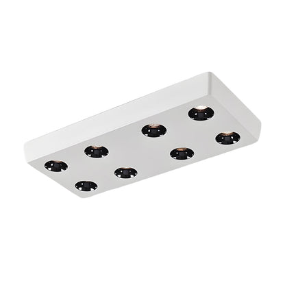 Peg Rectangular 6/8-Light White LED Flush Mount Light