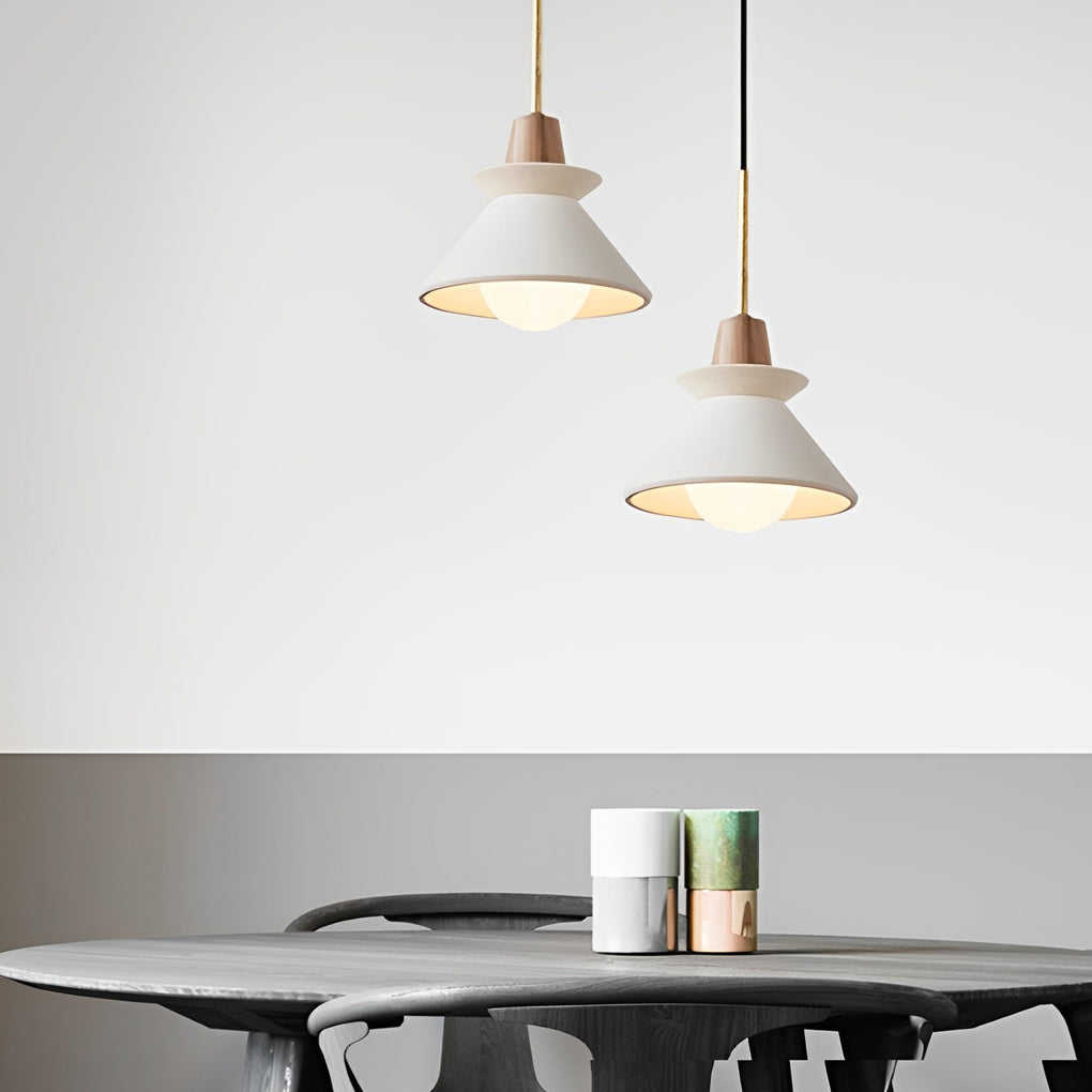 Creative Cement Wood White Nordic Chandelier Kitchen Pendant Lighting