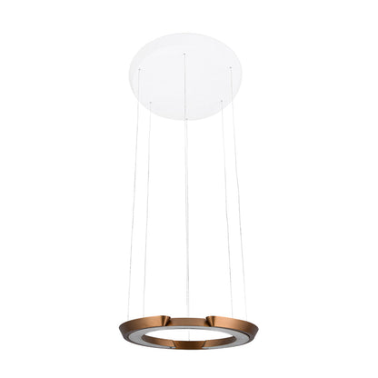 Modern LED Ring-Shaped Pendant Light with Acrylic Shades for Living Room