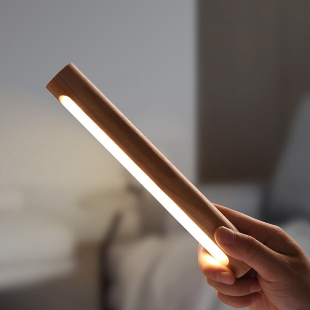 Rotation Wood LED Portable Magnetic USB Touch Night Light