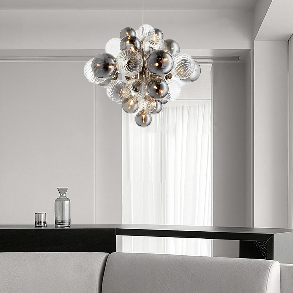 Glass Bubbles Ball Designer Creative LED Post-Modern Chandelier Light