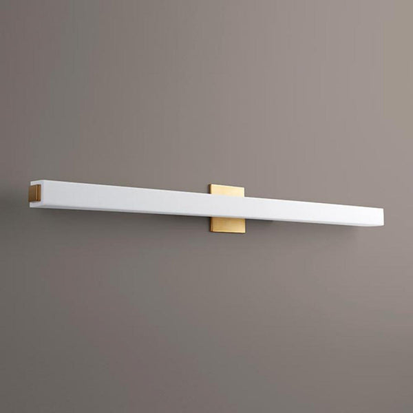 Vanity, 2-Light, LED, Aged Brass, White Shade, 46.375"W (3-536-40 3ZNE8)