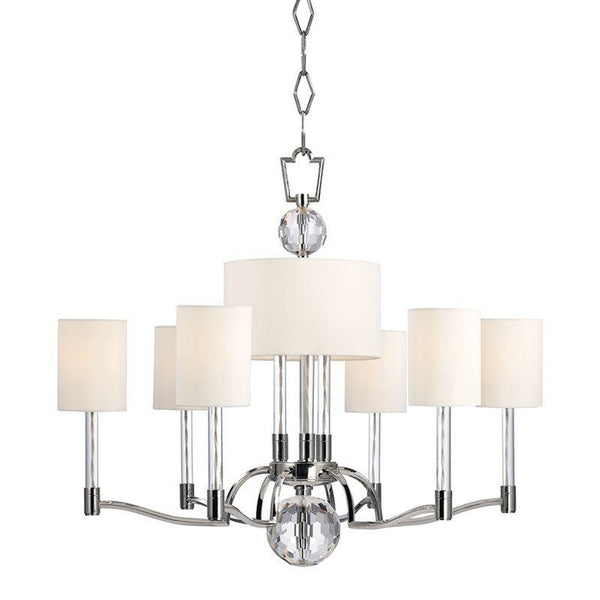 Chandelier, 9-Light, Polished Nickel, 31"W (3006-PN 9T7YR)