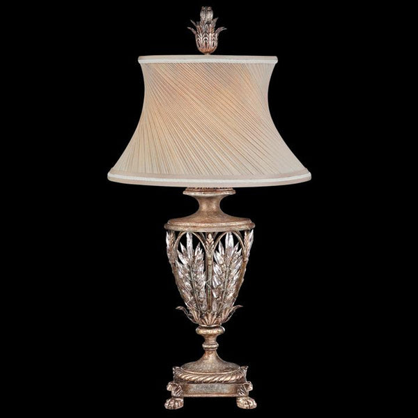 Palace Table Lamp, 1-Light, Antique Silver, Icicle Lead Crystals, 33"H (301610ST KHA2)