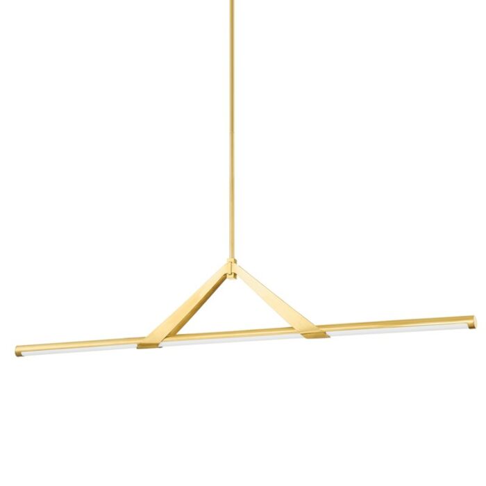 Jonas 1-Light LED Island Pendant in Aged Brass