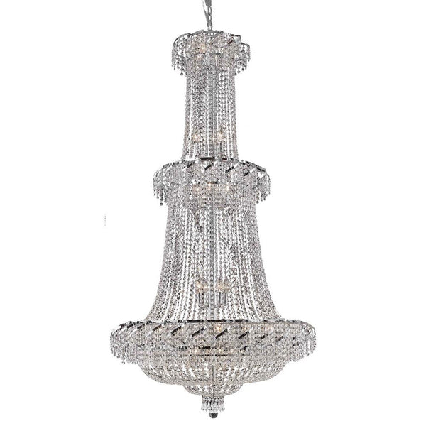 Belenus Chrome Thirty-Two Light Chandelier with Clear Royal Cut Crystals