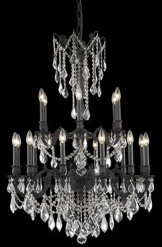 Bronze Chandelier with Royal Cut Crystal