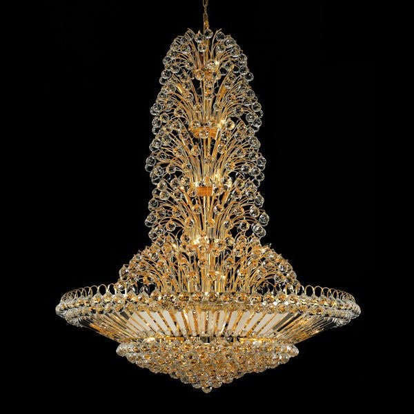 43 Light Sirius Crystal Chandelier in gold plated finish