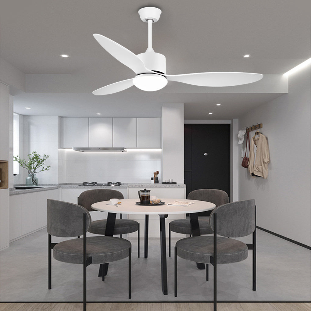 3 Blades Mute LED Dimmable with Remote Modern Ceiling Fans with Lights