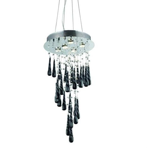 Chrome Five Light 26-in Chandelier