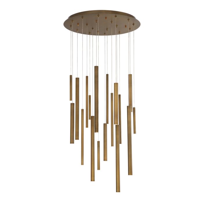 Eurofase Santana 18-Light Chandelier in Brass