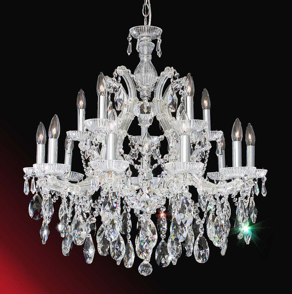 13 Lights Maria Theresa crystal chandelier dressed with clear crystals