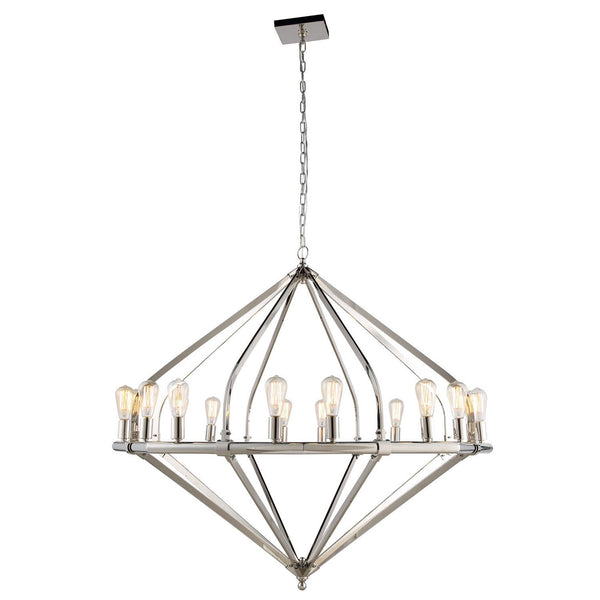 Polished Nickel 16-Light Chandelier