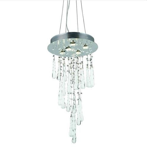 Chrome Five Light 26-in Chandelier