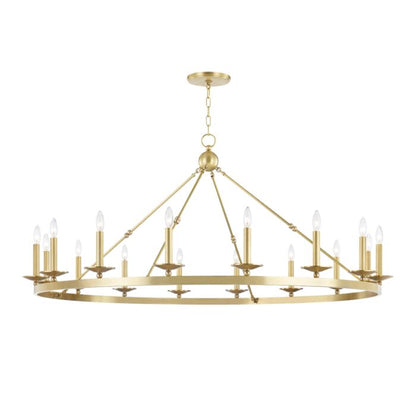 Allendale 16-Light Chandelier in Aged Brass