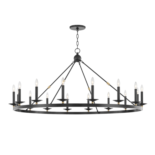 Chandelier, 16-Light, Aged Old Bronze, 58"W (3216-AOB A8EAY)