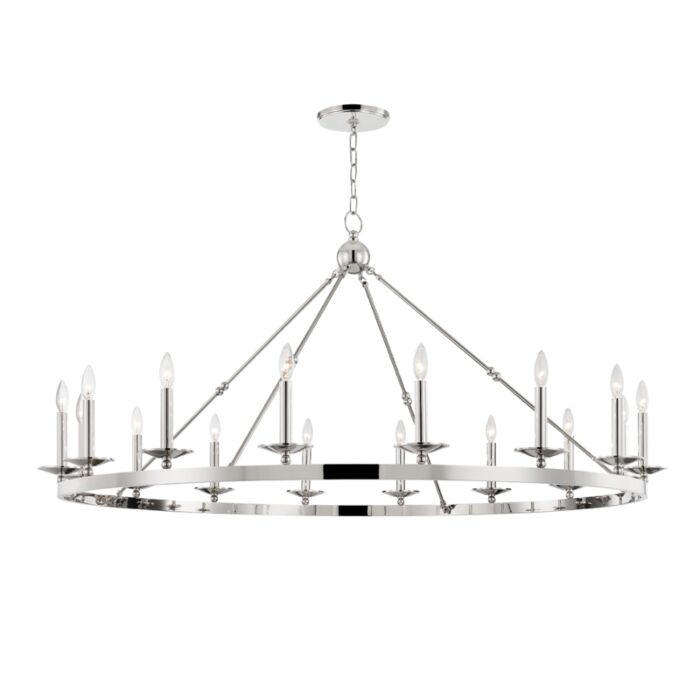 Allendale 16-Light Chandelier in Polished Nickel