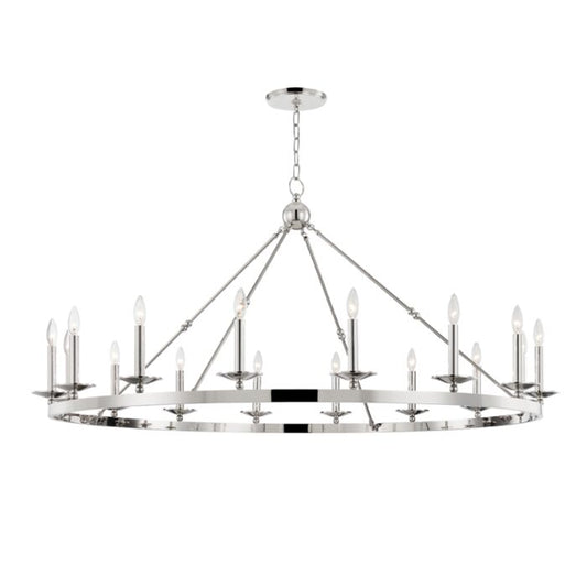 Allendale 16-Light Chandelier in Polished Nickel