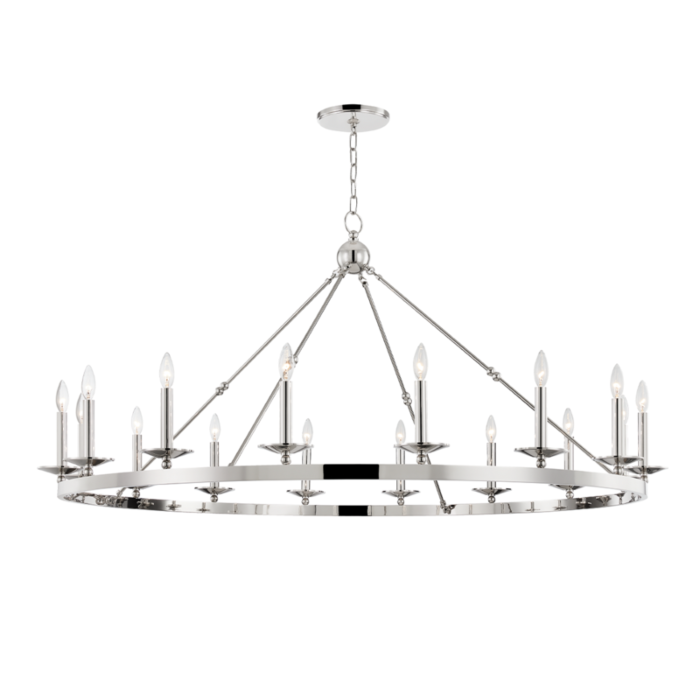 Allendale 16-Light Chandelier in Polished Nickel