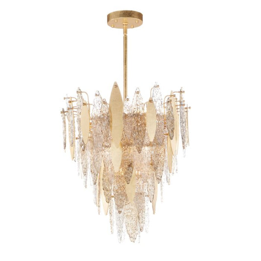 Majestic Transitional Chandelier in Gold Leaf