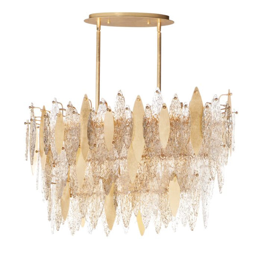 Majestic Transitional Chandelier in Gold Leaf